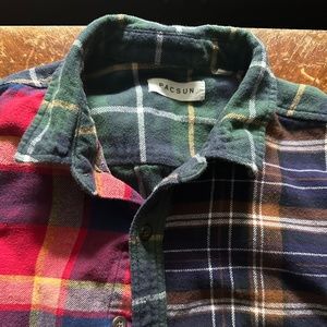 Pacsun Patchwork Flannel Shirt